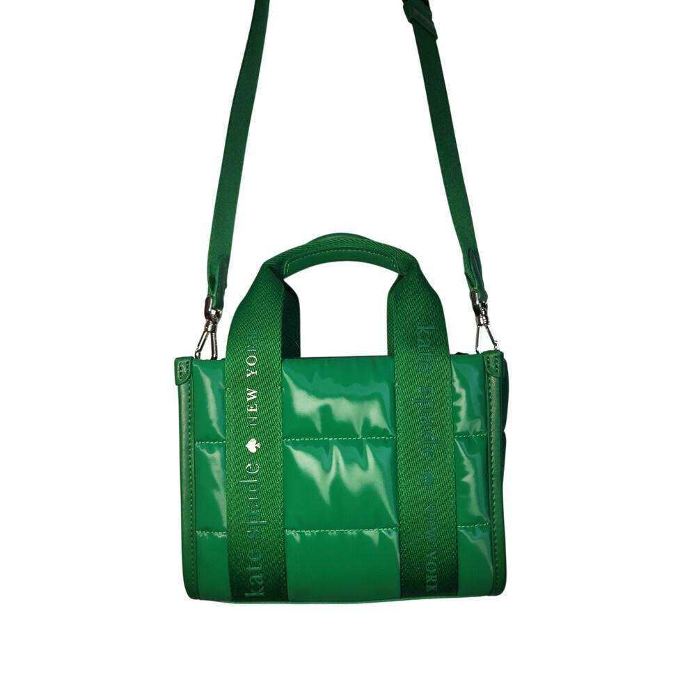 Kate Spade Kip Mini Tote Puffer Green Bean NWT